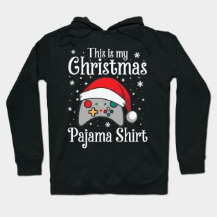 This Is My Christmas Pajama Santa Hat Gamer Video Game Hoodie